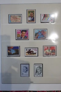 TIMBRES ETATS-UNIS NEUFS ** 1993 US STAMPS AVEC CARNET SUR PAGES LINDNER CD 001 - Imagen 1 de 16