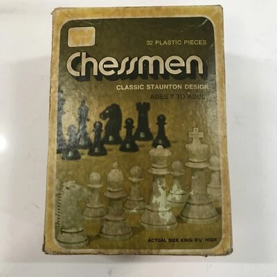 32 piezas de plástico Whitman Chessmen 1974 de colección - diseño clásico Staunton Foto 1 de 4