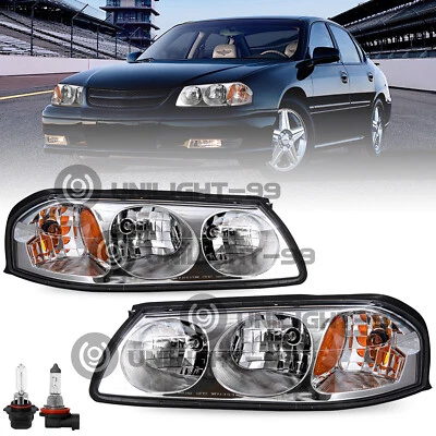 Для 2000-2005 Chevy Impala New Замена галогенных фар в сборе фар - Изображение 1 из 4