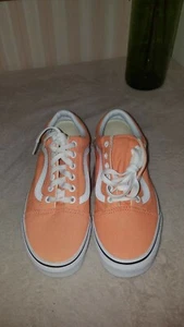 Scarpe da skate Vans Old Skool in tela lavata rosa pesca e vero bianco - Foto 1 di 11