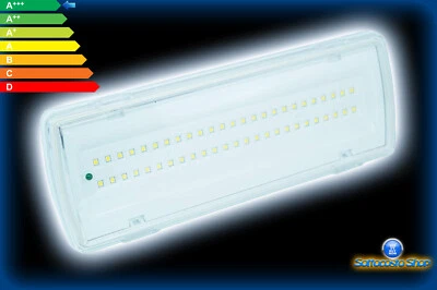 LAMPADA DI EMERGENZA LED RISPARMIO ENERGETICO 4W LUCE A MURO PARETE RICARICABILE - Immagine 1 di 4