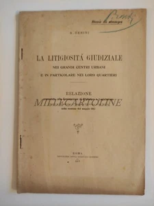 LA LITIGIOSITA' GIUDIZIALE - R. Benini Roma 1917 - Picture 1 of 6