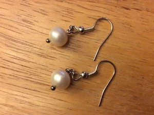 Pearl Handmade Drop Dangle Earrings - Picture 1 of 4