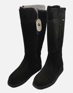 Emu Australia Moonta Womens Charcoal Waterproof Boots Zip Up Size 4 uk New - Picture 1 of 5