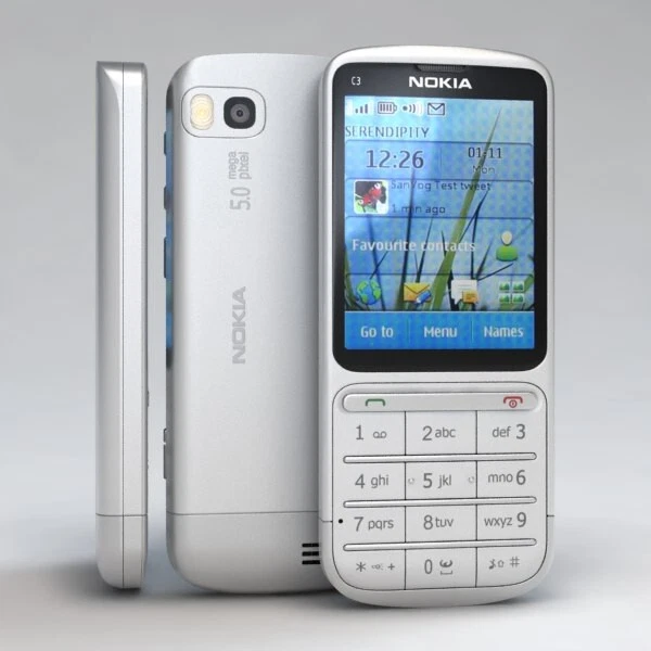 Nokia  C3-01 Silber (ohne Simlock) Frai für alle Sim-Karten - Bild 1 von 1
