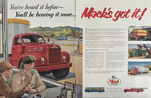 1955 Mack Trucks Got It Heavy Duty Wont Bog Down Fire Buses Vintage Print Ad - Picture 1 of 1