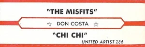 Jukebox Titelstreifen - Don Costa: "Die Außenseiter" / "Chi Chi" - Ultrarare '61 - Bild 1 von 1