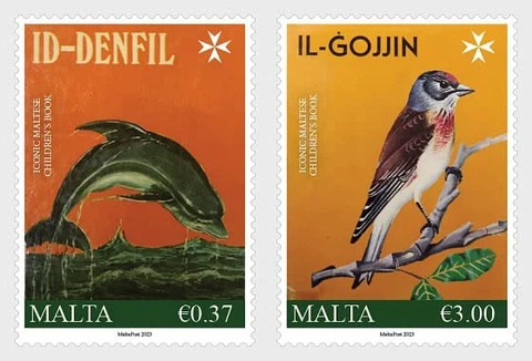 MALTA 2023  BIRDS  DELPHIN  CHILDREN BOOKS  SET MNH Cover