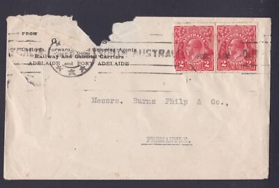 1937 KING GEORGE V 2d PRE-DECIMAL STAMP GAMBLINGS COMMERCIAL COVER #B185 - Image 1 of 2