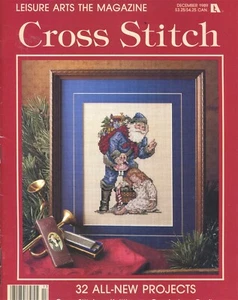 Kreuzstich Santa Toys Leisure Arts Magazin Weihnachten Dez 1989 Vintage OOP - Bild 1 von 1
