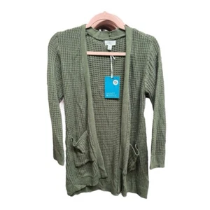 Market & Spruce kleine grüne strukturierte 2-Taschen-Strickjacke für Damen neu mit Etikett Stitchfix - Bild 1 von 2
