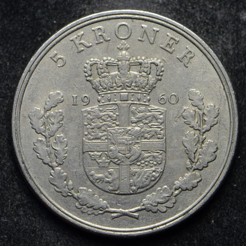 1960 Denmark 5 Kroner (bb11456) Cover