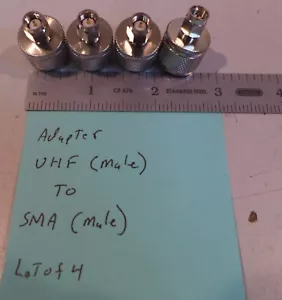 (4) Adapter UHF (male) to SMA (Male) - Picture 1 of 2