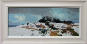 ORIGINAL VYTAUTAS LAISONAS Derretimiento de la Nieve Lituania Invierno Lietuva PINTURA AL ÓLEO - Imagen 1 de 1