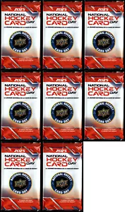 🔥 2025 UD NATIONAL HOCKEY CARD DAY 8x HOCKEY CARD WAX PACKS Inserts Rookie New - Picture 1 of 1