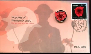 2023 Poppies of Remembrance For Service & Sacrifice Prestige FDC 1152/3000 Red - Picture 1 of 2