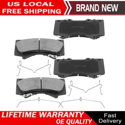 Pastillas de freno delanteras de cerámica para Toyota Sequoia Tundra LX570 TX 2008 2009 2010-2021 Foto 1 de 4