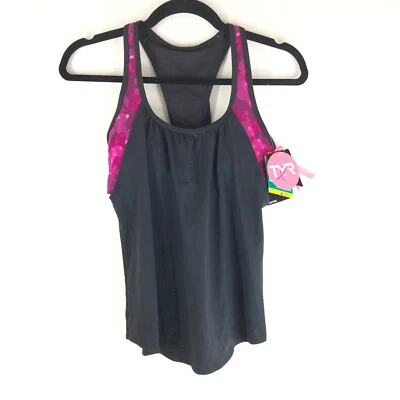 Tankini 2 en 1 TYR Mujer Cadet Sujetador Incorporado Espalda Corredora Contorno Copas Negro S Foto 1 de 4