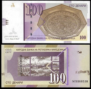MACEDONIA 100 DENARI (P16i) 2009 UNC - Picture 1 of 1
