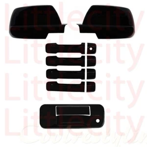 ESPEJO CUBIERTA NEGRA PARA 07-11 12 13 TOYOTA TUNDRA CREWMAX + 4 MANIJAS + puerta trasera sin C - Imagen 1 de 1
