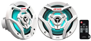 (2) Altavoces JVC CS-DR621MWL 6,5" 75 vatios RMS 2 vías RBG LED barco marino en blanco - Imagen 1 de 10