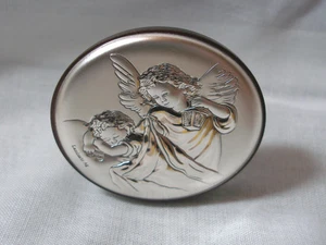 Brandneu Laminat Sterlingsilber Schutzengel Deko Ornament - Bild 1 von 5