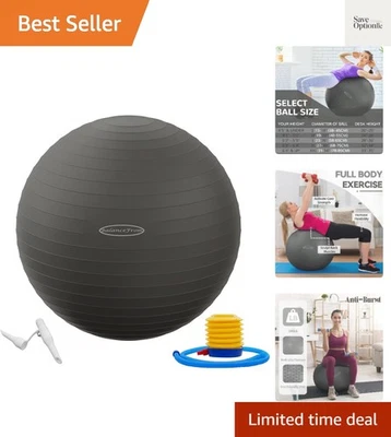 Versatile Yoga Ball - Anti-Burst, Slip Resistant with 65cm Quick Pump & Colors - Image 1 of 4