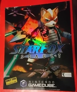 Raro Poster Assalto Nintendo GameCube StarFox 2004 22x28", mai usato - Foto 1 di 2