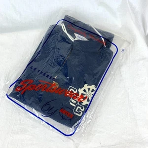 New Old Stock 1960s Artex School Windbreaker Jacket M Navy Blue w Flocked CSC - Picture 1 of 13