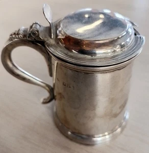 Senftopf, 925 Sterling Silber, gepunzt 1830er Jahre, London. - Bild 1 von 16