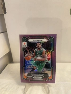 DeJuan Collins 2023-24 Panini Prizm Turkish Airlines EuroLeague #30 Purple #/99 - Image 1 of 2