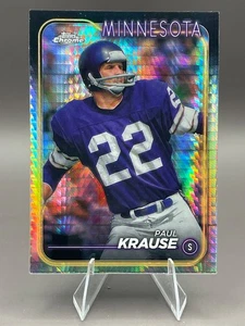 PAUL KRAUSE #118 Career Prism Refractor 2024 Topps Chrome REDSKINS-VIKINGS HOF - Bild 1 von 5