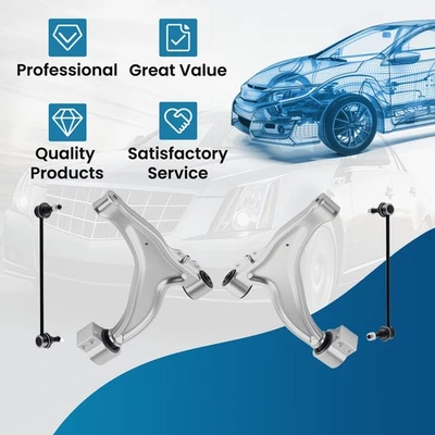 Front Lower Control Arms Sway Bars Kit for 2013-2017 Cadillac XTS 2020-2011 9-5 - Image 1 of 4