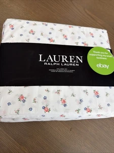 Juego de sábanas completo Ralph Lauren Spring Cottage pequeño floral rosa azul granja elegante - Imagen 1 de 3