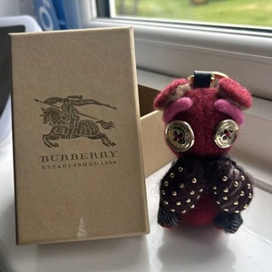 Burberry Seymour Bull Dog Charm In Wool Women Multicolor One Size - Picture 1 of 7