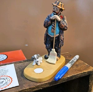 Seltener FLAMBRO Emmett Kelly Jr "THE SPOTLIGHT" Porzellan CLOWN ☆ nicht mehr produziert - Bild 1 von 4