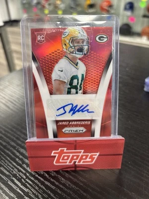 2014 Panini Prizm - Autographed Rookie Jared Abbrederis #AR-JB Red Prizm /75 JD - Image 1 of 2