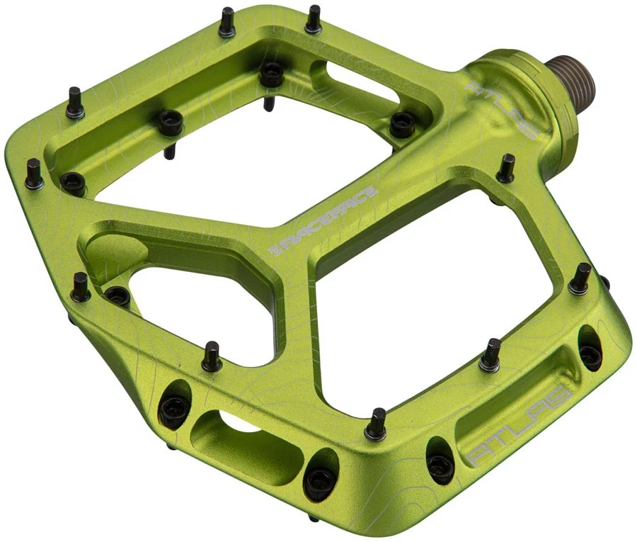 Pedales RaceFace Atlas - Plataforma, Aluminio, 9/16", Verde Foto 1 de 1