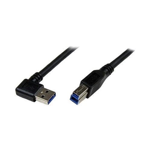Startech USB3SAB1MRA 1FT USB 3.0 A TO B CABLE RIGHT ANGLE USB B PRINTER CABLE - Image 1 of 1