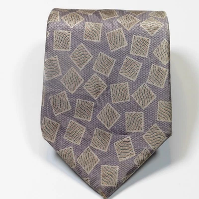 Галстук Albert Nipon винтажный шелковый серо-лавандовый абстрактный галстук сделано в США 4 x 57 - Изображение 1 из 4