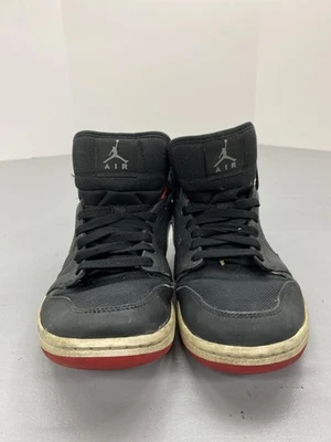 Nike Air Jordan 1 Mid Zapatos Para Hombres Talla 9 Negro Gris Gimnasio Rojo Baloncesto 554724-004 Foto 1 de 4