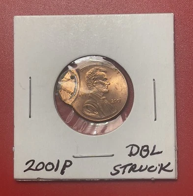 2001 P Lincoln Cent Error, Double Struck, Uncirculated. - Image 1 of 4