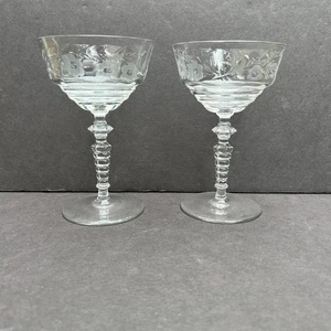 Rock Sharpe 2006-3 Champagner groß Sherbet Coupe Stil Untertasse Glas zwei (2) Stck. - Bild 1 von 7