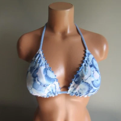 Tommy Bahama Island Cays Albarone Triangle Cup Bra Swim Top Blue Monday S NWOT - Image 1 of 4