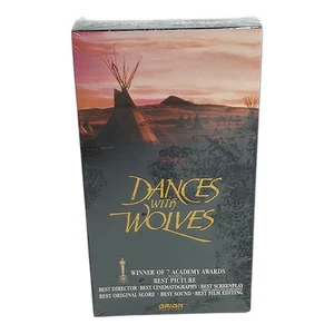 Dances With Wolves VHS RARE FACTORY SEALED STUDIO WATERMARK 1990 1st print Orion - Picture 1 of 9