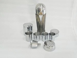 Vintage DRGM Silver Plated Zeppelin Blimp Shape Cocktail Shaker - Picture 1 of 8