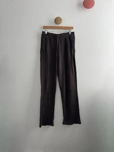 SKIMS Waffelstrick Thermo gerades Bein braun Reißverschluss Taschen Hose Größe Large - Bild 1 von 7