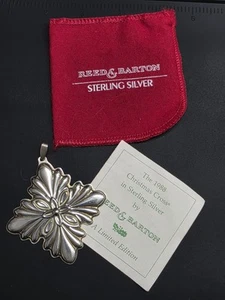 Reed & Barton 1988 Christmas Cross 925 Sterling Silver Vintage Ornament Holiday - Picture 1 of 5
