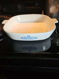 Vintage Blue Cornflower Corning Ware Casserole 9 1/2 Square. - Picture 1 of 6