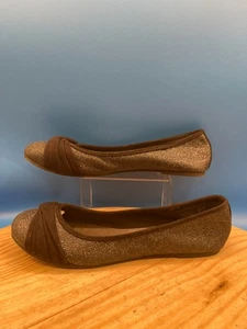 American Eagle Outfitters Ballet Women's Sz 8.5 Black Silver Glitter Sparkle - Picture 1 of 10